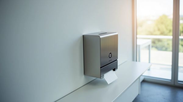 Distributeur efficient pour essuie-mains pliage V en milieux professionnels